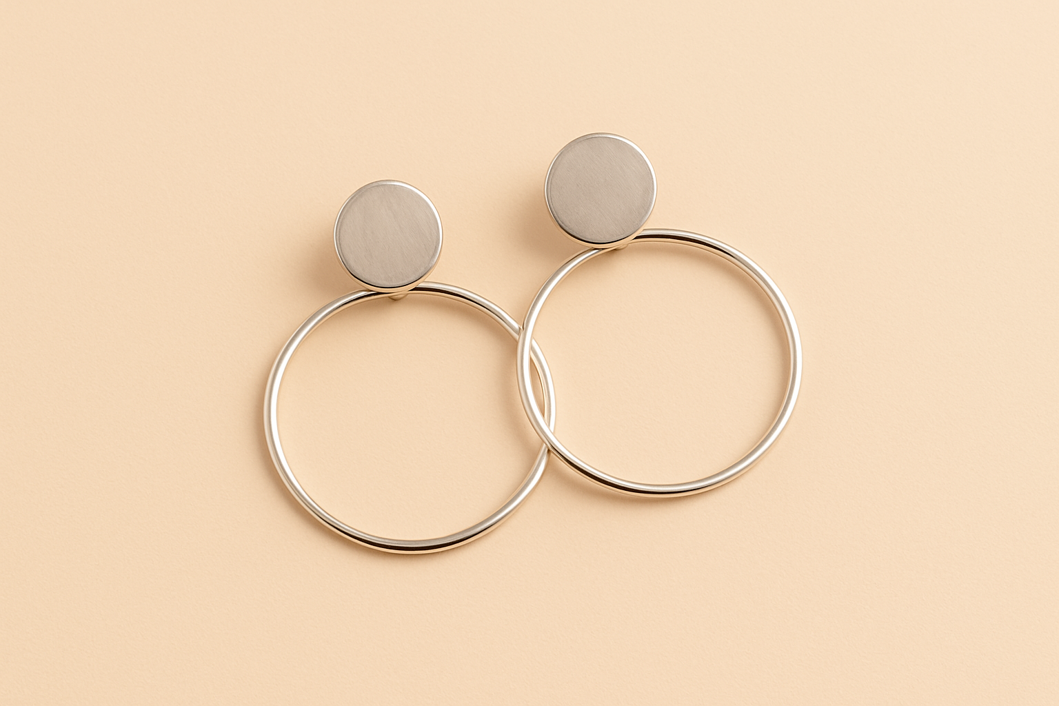 Silver, handmade earring
